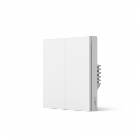 Выключатель двухклавишный без нейтрали | Aqara Smart Wall Switch H1 EU (No Neutral, Double Rocker)